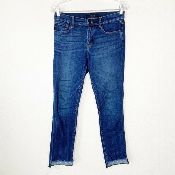 J Brand W 811 Mid Rise Step Hem in Mesmeric Skinny Jeans Sz 27 - Picture 2 of 9